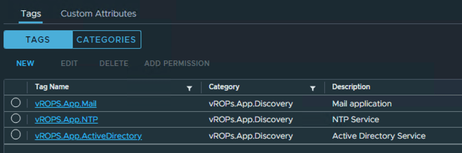 vSphere Tags Discovery Application